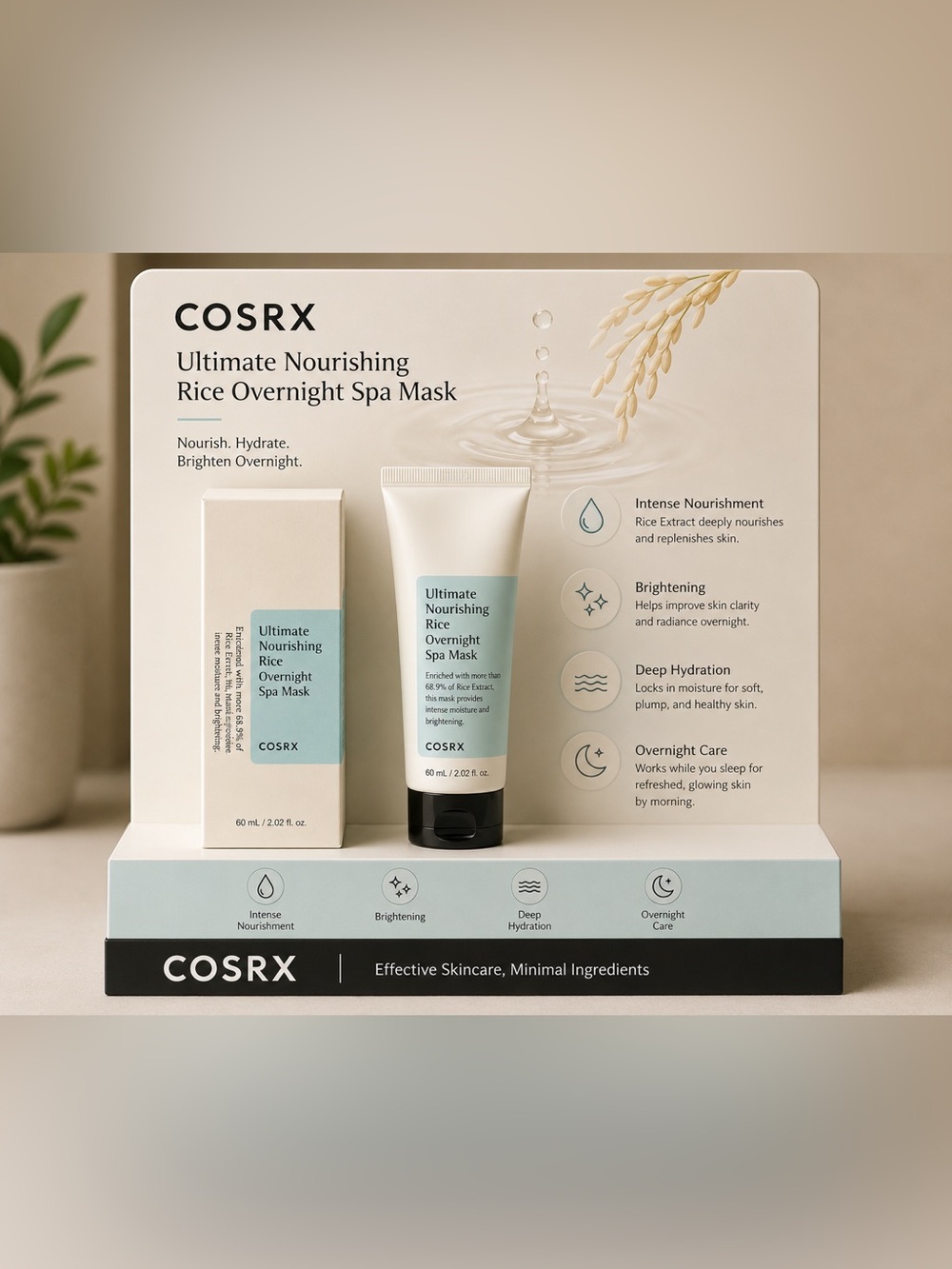 COSRX Ultimate Nourishing Rice Overnight Spa Mask